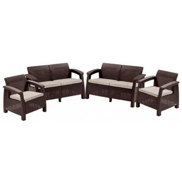 Set mobilă terasă Keter Corfu Rest Plastic/ Plastic/ Plastic/ Brown photo 1