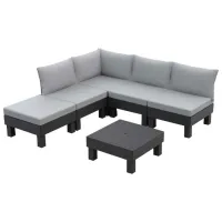 Набор мебели для террасы Keter Elements Пластик/ Пластик/ Пластик/ Графитовый