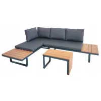 Set mobilă terasă Jumi OM-967632 Placaj/ Lemn/ Gray