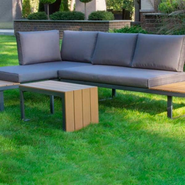 Set mobilă terasă Jumi OM-967632 Placaj/ Lemn/ Gray photo 4