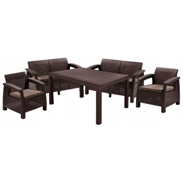 Set mobilă terasă Keter Corfu Fiesta Plastic/ Plastic/ Plastic/ Brown photo 1 Set mobilă terasă Keter Corfu Fiesta Plastic/ Plastic/ Plastic/ Brown photo 1