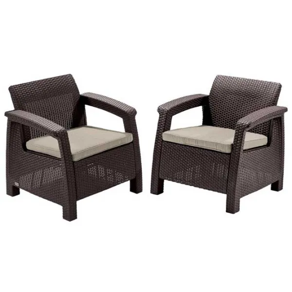 Set mobilă terasă Keter Corfu II Duo Plastic/ Plastic/ Brown photo 1