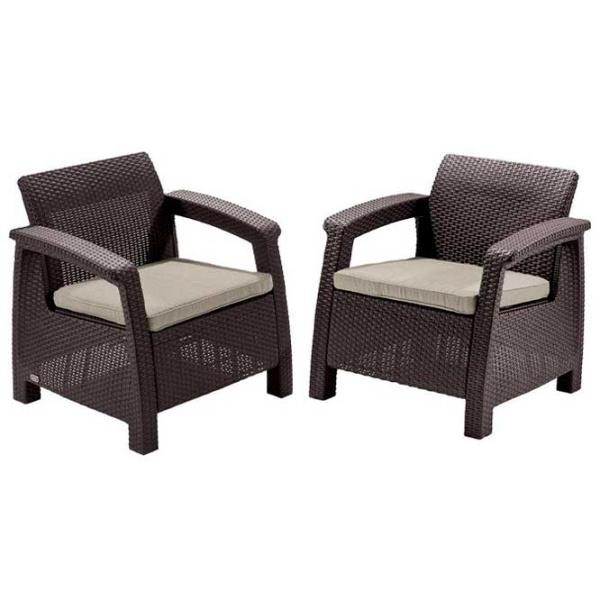 Set mobilă terasă Keter Corfu II Duo Plastic/ Plastic/ Brown photo 1