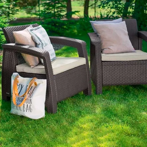 Set mobilă terasă Keter Corfu II Duo Plastic/ Plastic/ Brown photo 2