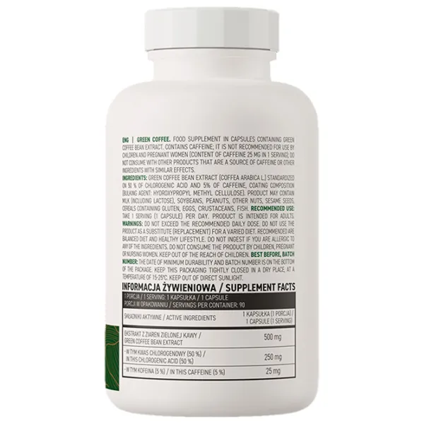 Жиросжигатели OstroVit Green Coffee VEGE (5903246223477) 90 photo 2 Жиросжигатели OstroVit Green Coffee VEGE (5903246223477) 90 photo 2