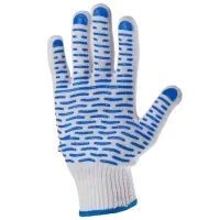 Mănuși de protecție Profmet PVC wave Cotton/ White