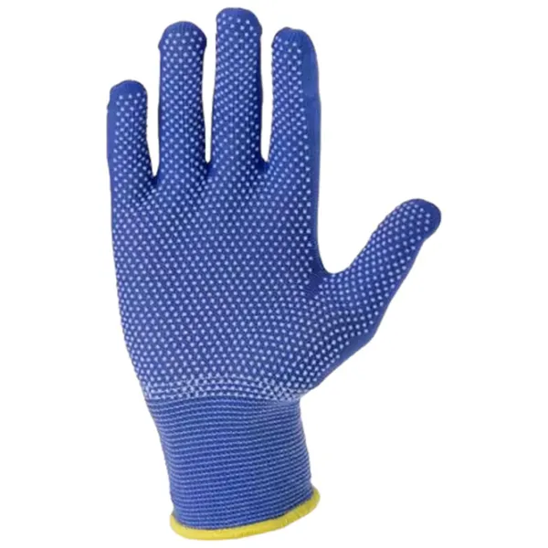 Mănuși de protecție Profmet PVC dot Poliester/ Blue photo 1 Mănuși de protecție Profmet PVC dot Poliester/ Blue photo 1