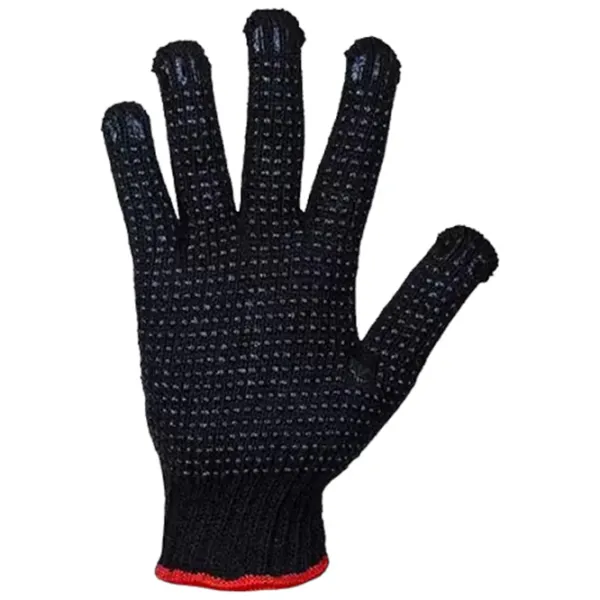 Mănuși de protecție Profmet PVC dot Cotton/ Black photo 1 Mănuși de protecție Profmet PVC dot Cotton/ Black photo 1