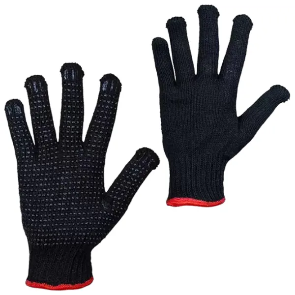 Mănuși de protecție Profmet PVC dot Cotton/ Black photo 3 Mănuși de protecție Profmet PVC dot Cotton/ Black photo 3