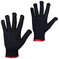 Защитные перчатки Profmet ПВХ dot Cotton/ Black photo 3