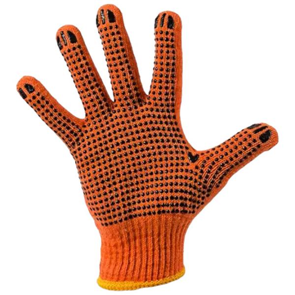 Mănuși de protecție Profmet PVC dot Cotton/ Orange photo 1 Mănuși de protecție Profmet PVC dot Cotton/ Orange photo 1