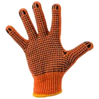 Защитные перчатки Profmet ПВХ dot Cotton/ Оранжевый