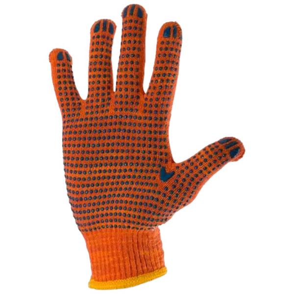 Mănuși de protecție Profmet PVC dot Cotton/ Orange photo 1 Mănuși de protecție Profmet PVC dot Cotton/ Orange photo 1