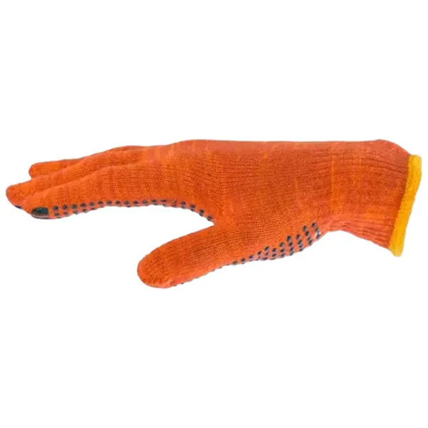 Mănuși de protecție Profmet PVC dot Cotton/ Orange photo 2 Mănuși de protecție Profmet PVC dot Cotton/ Orange photo 2