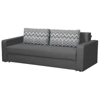 Диван Modern Flint 2 Alaska 10 Total Eclipse/ Classic 04 (5736121) Микрофибра/ Black