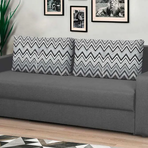 Canapea Modern Flint 2 Alaska 10 Total Eclipse/ Classic 04 (5736121) Microfibră/ Black photo 3