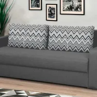 Canapea Modern Flint 2 Alaska 10 Total Eclipse/ Classic 04 (5736121) Microfibră/ Black photo 3