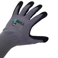 Защитные перчатки BIHUI Knitted Gloves Нитрил/ Grey