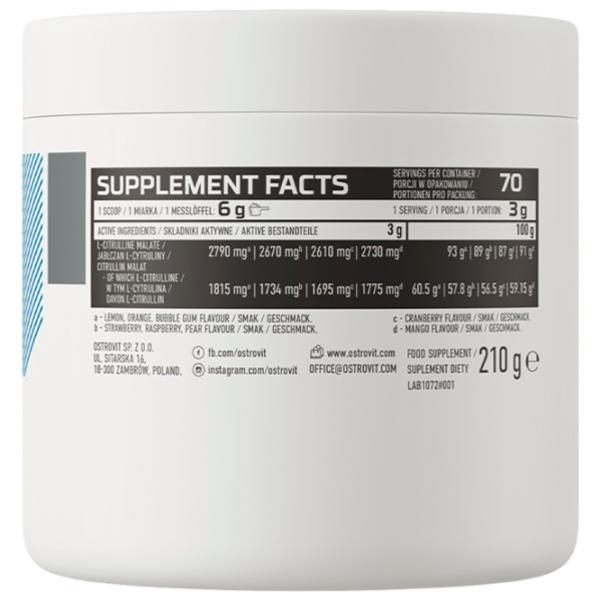 Complexe preantrenament OstroVit Citrulline (5903246223996) 210 g photo 3