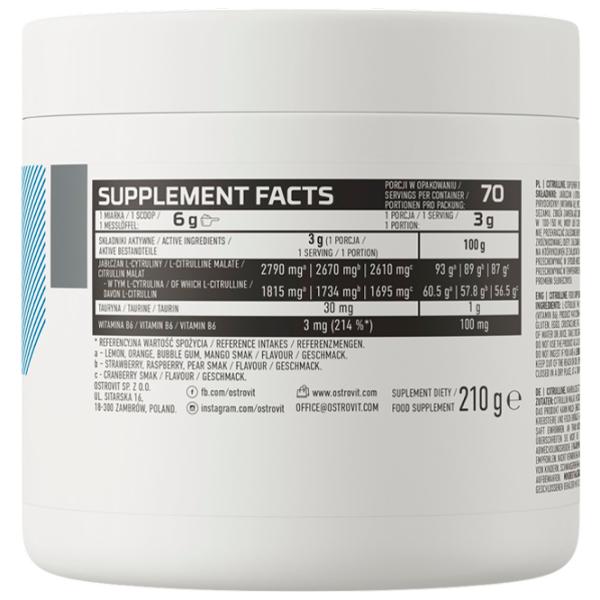 Complexe preantrenament OstroVit Citrulline (5903246224054) 210 g photo 3