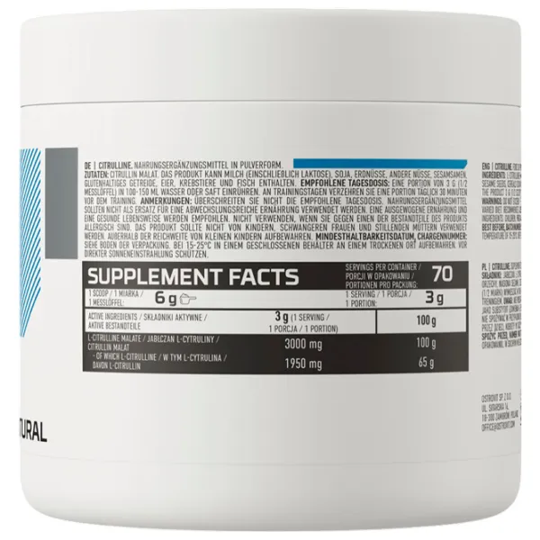 Complexe preantrenament OstroVit Citrulline (5902232611151) 210 g photo 3