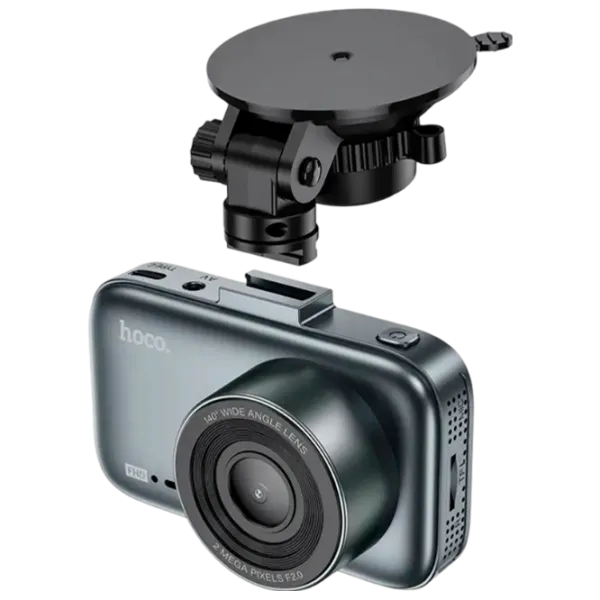 Cameră Auto Hoco DV6 Driving Recorder with Display + Rear Cam CMOS/ Gray photo 2