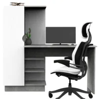 Masă de birou ML-Mobila ЮНИОР 4 PAL/ White