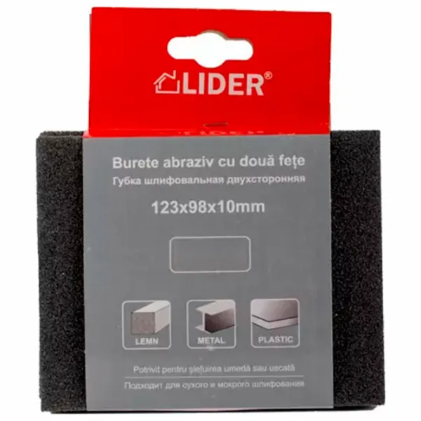 Губка абразивная Lider 316086 Для шлифовки photo 2 Губка абразивная Lider 316086 Для шлифовки photo 2
