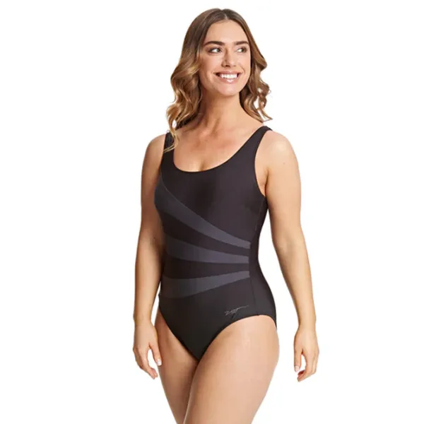 Costum de baie pentru femei Zoggs Sandon scoopback 40/ Black photo 4