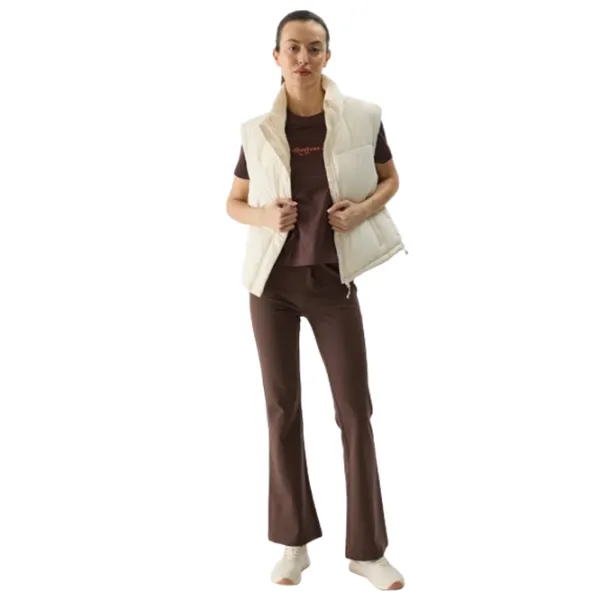 Vestă pentru femei 4F 4FWSS24TVJAF113 XS/ Beige photo 4