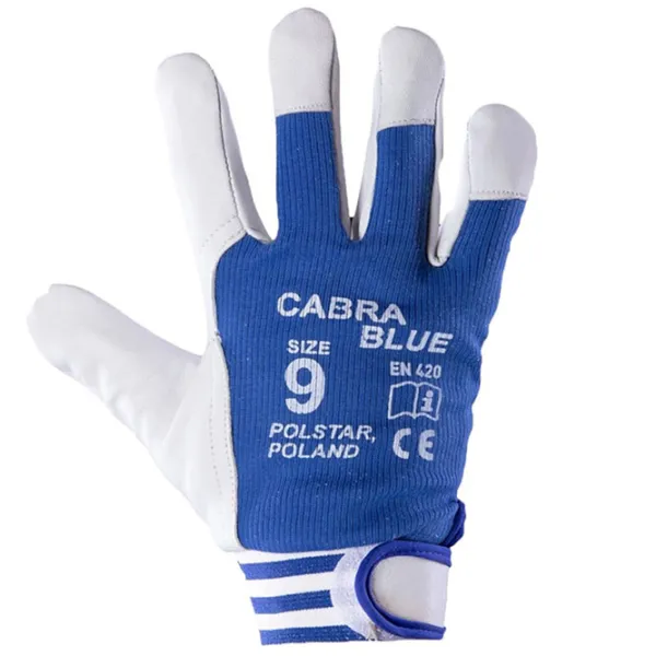 Mănuși de protecție Cabra 3492 Piele/ Blue photo 1