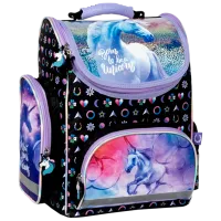 Ghiozdan pentru copii Deform Unicorn Purple Black Purple