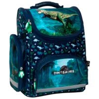 Ghiozdan pentru copii Derform Dinosaurs Blue Green Blue