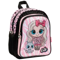 Ghiozdan pentru copii Derform Best Friends Cute Pink Black Pink