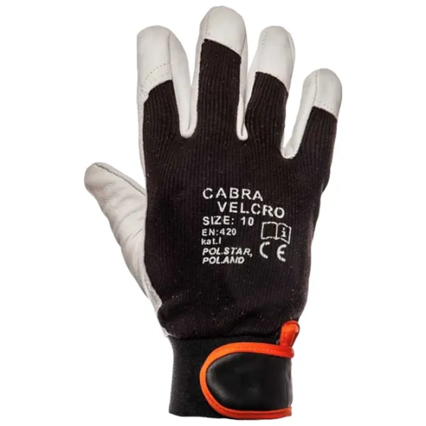 Защитные перчатки Cabra VELCRO Кожа/ Black photo 1