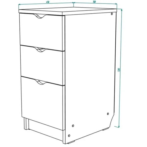 Noptiere ML-Mobila JUNIOR 15 72 x 35 x 45/ MDF/ Gray photo 2 Noptiere ML-Mobila JUNIOR 15 72 x 35 x 45/ MDF/ Gray photo 2