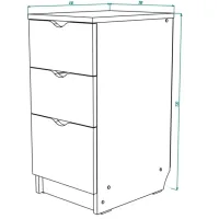 Тумбочки ML-Mobila JUNIOR 15 72 x 35 x 45см/ МДФ/ Серый photo 2