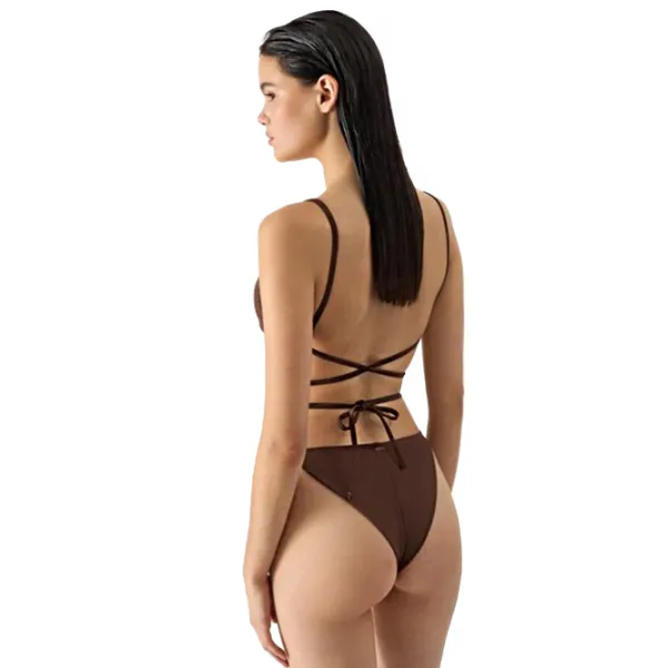 Sutien de baie pentru femei 4F 4FWSS24UBKTF041 XS/ Brown photo 3