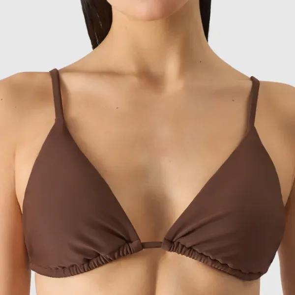 Sutien de baie pentru femei 4F 4FWSS24UBKTF041 XS/ Brown photo 4
