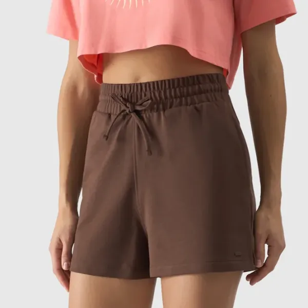 Pantaloni scurți pentru femei 4F 4FWSS24TSHOF411 L/ Brown photo 2