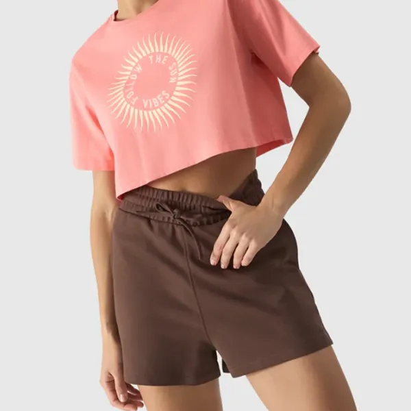Pantaloni scurți pentru femei 4F 4FWSS24TSHOF411 L/ Brown photo 3