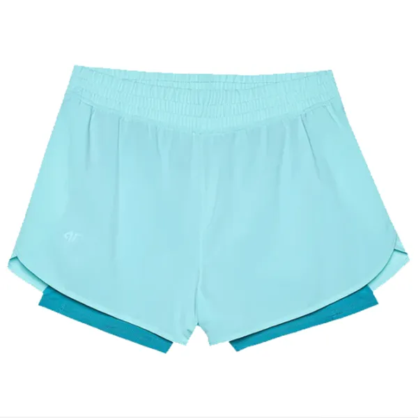 Pantaloni scurți pentru femei 4F 4FWSS24TFSHF497 S/ Light Blue photo 1 Pantaloni scurți pentru femei 4F 4FWSS24TFSHF497 S/ Light Blue photo 1