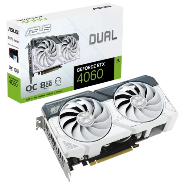 Placă video Asus GeForce RTX 4060 White OC Edition PCI Express x16 4.0 / 8 GB photo 7 Placă video Asus GeForce RTX 4060 White OC Edition PCI Express x16 4.0 / 8 GB photo 7