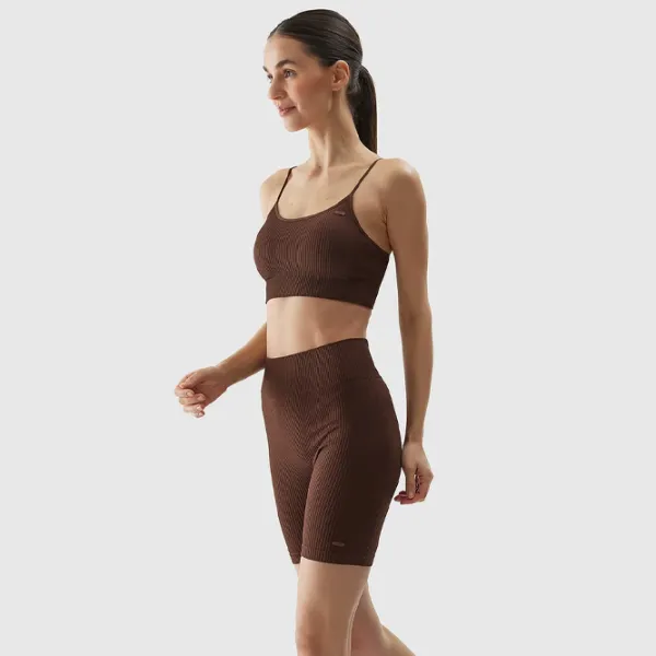 Шорты для женщин 4F 4FWSS24TFSHF498 M - L/ Brown photo 4 Шорты для женщин 4F 4FWSS24TFSHF498 M - L/ Brown photo 4