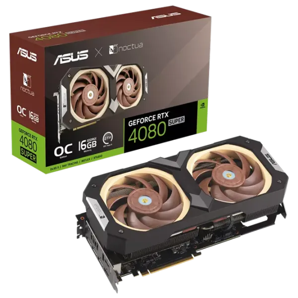 Placă video Asus GeForce RTX 4080 SUPER Noctua OC Edition PCI Express x16 4.0 / 16 GB photo 6 Placă video Asus GeForce RTX 4080 SUPER Noctua OC Edition PCI Express x16 4.0 / 16 GB photo 6