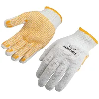 Mănuși de protecție Tolsen PVC dot Bumbac/ White