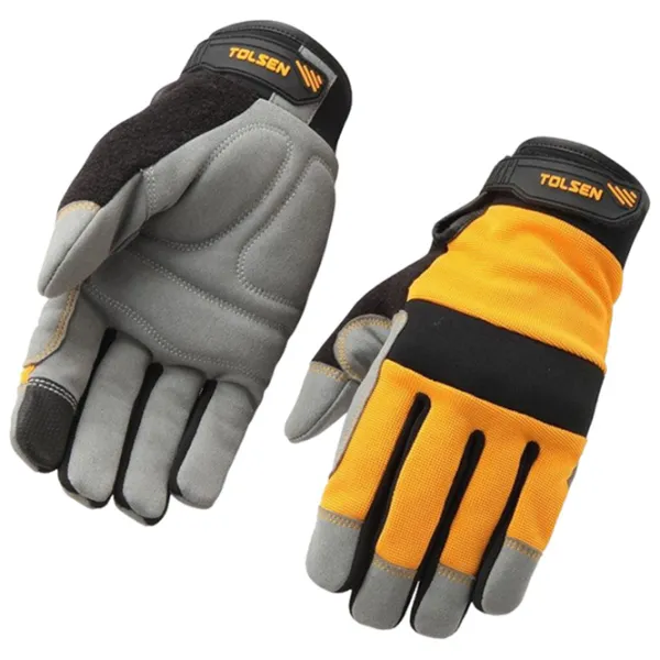 Mănuși de protecție Tolsen Work gloves Piele/ Grey photo 1 Mănuși de protecție Tolsen Work gloves Piele/ Grey photo 1