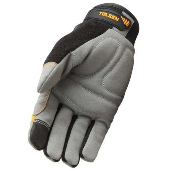 Mănuși de protecție Tolsen Work gloves Piele/ Grey photo 3 Mănuși de protecție Tolsen Work gloves Piele/ Grey photo 3
