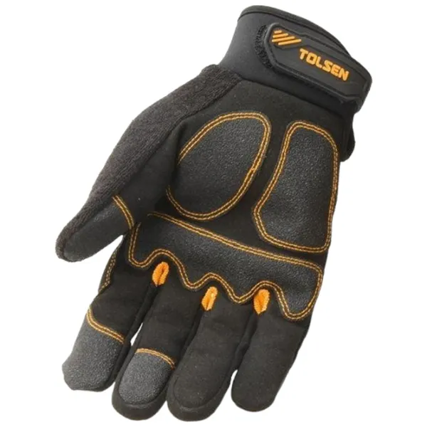 Mănuși de protecție Tolsen Mechanical gloves Piele/ Black photo 2