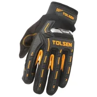 Mănuși de protecție Tolsen Mechanical gloves Piele/ Black photo 3